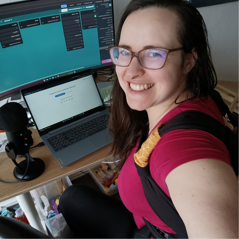 Viola Boa arbeitet fokussiert